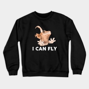 Funny Gecko, Crested Gecko, Flying Gecko Crewneck Sweatshirt